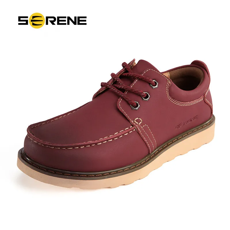 СПОКОЙНОЙ 2017 Мужчины Обувь Повседневная Кожа Большой Размер 38-44 Lace-up Light Tool
