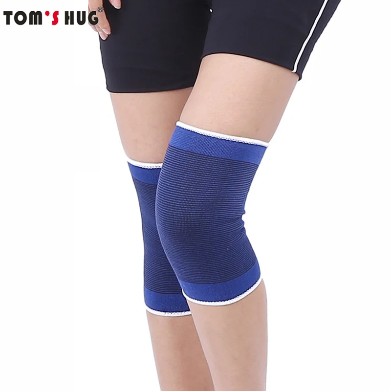 

1 Pcs Sport Knee Support Elbow Protect Tom's Hug Brand Breathable Kneepads Relieve Arthritis Injury Bandage Knee Guard Blue