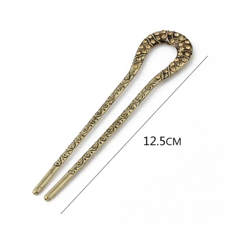 Женская заколка для волос в ретро стиле ювелирная антикварная бронзовая