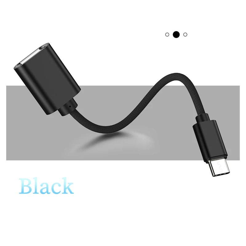 Type C OTG Black OTG type-C USB кабель адаптер для Xiaomi Redmi Note 7 samsung S8 S9 планшет зарядный разъем USB 2,0 OTG Usb-C type-C адаптер - Цвет: Type C OTG Black
