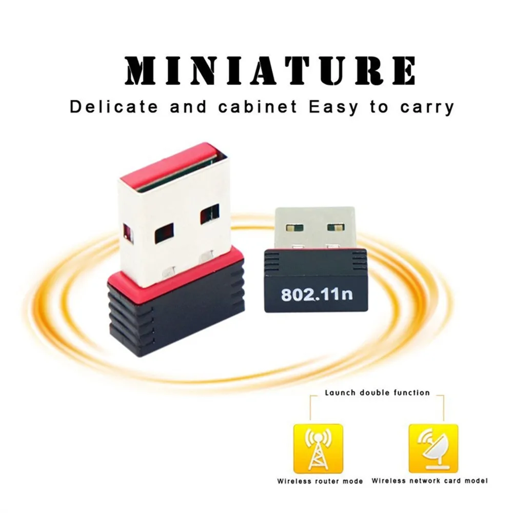 Mini USB 2.0 Wifi Dongle 802.11n 150Mbps Free Driver Wireless Network Adapter for Windows Linux PC|Сетевые карты| |