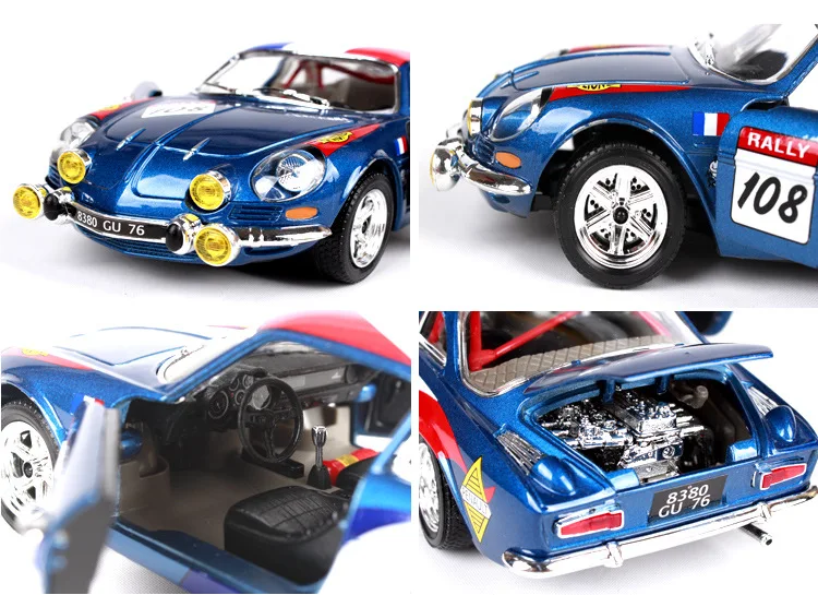 1:24 Renault A110 1600S винтажная литая под давлением модель автомобиля Simulatio коллективный выпуск коллекция металлических материалов Рождественский подарок