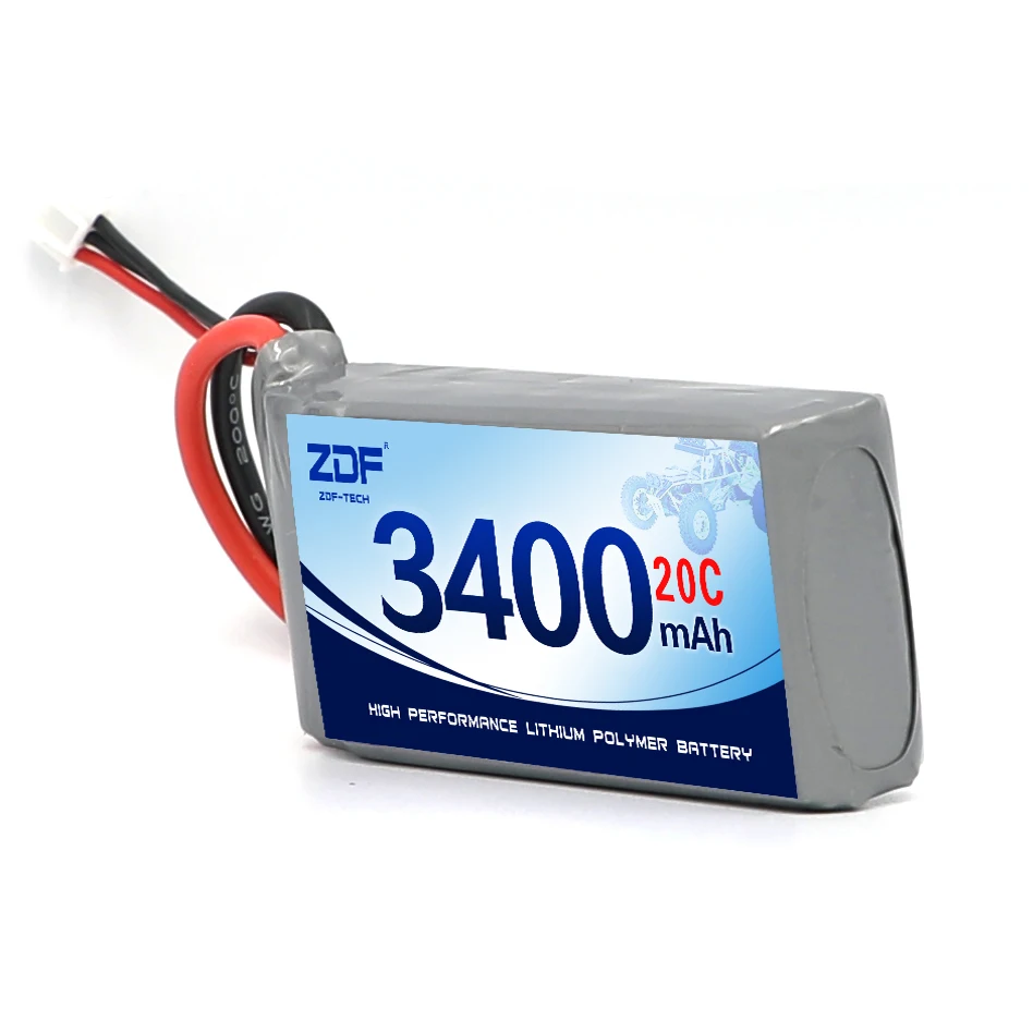 ZDF 2 шт Rc Lipo батарея HV 4 35 V 2S 7 3400mah 20C Max 40C для Wltoys 12428 12423 1:12 RC автозапчасти|Детали и