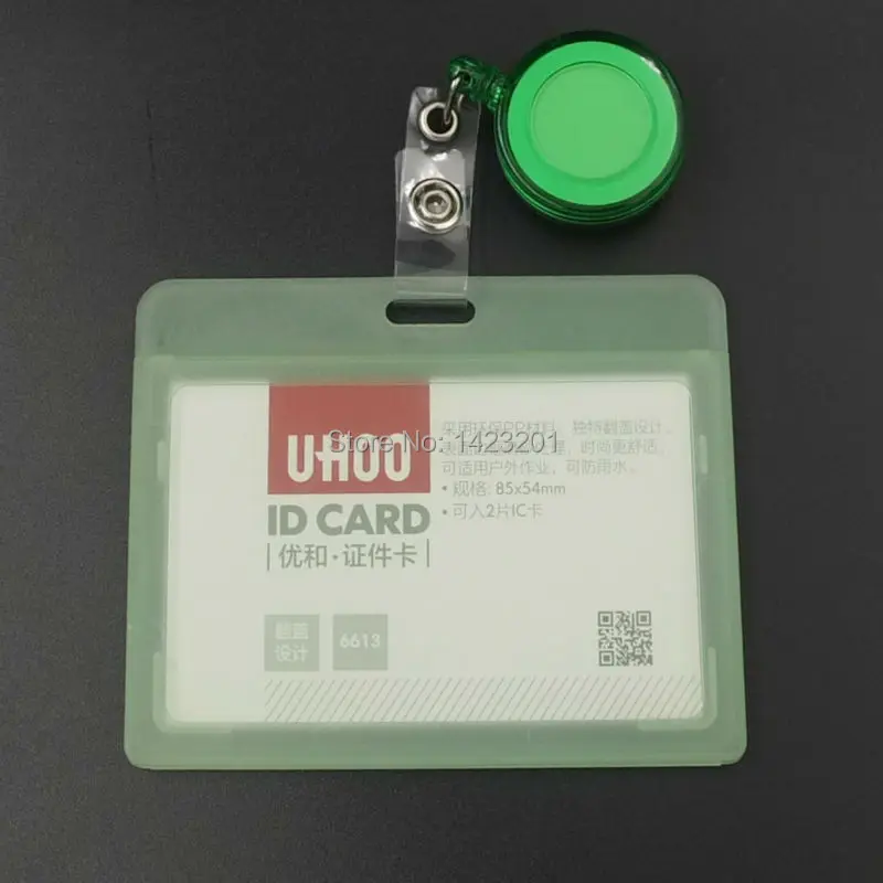 5 шт./лот жесткий держатель для удостоверения личности + катушка выдвижного ремня