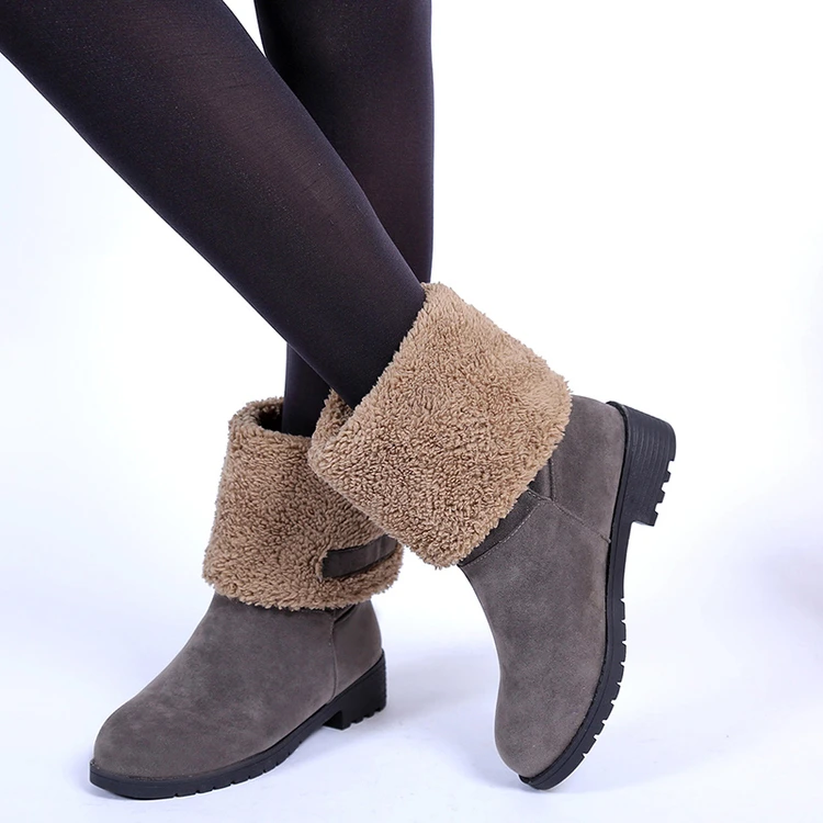 B.I.M. 2 стиля; Botas femininas; зимние ботинки; сезон осень-зима; Короткие Плюшевые Теплые женские ботинки на квадратном каблуке; mujer; большие размеры 35-40; T173