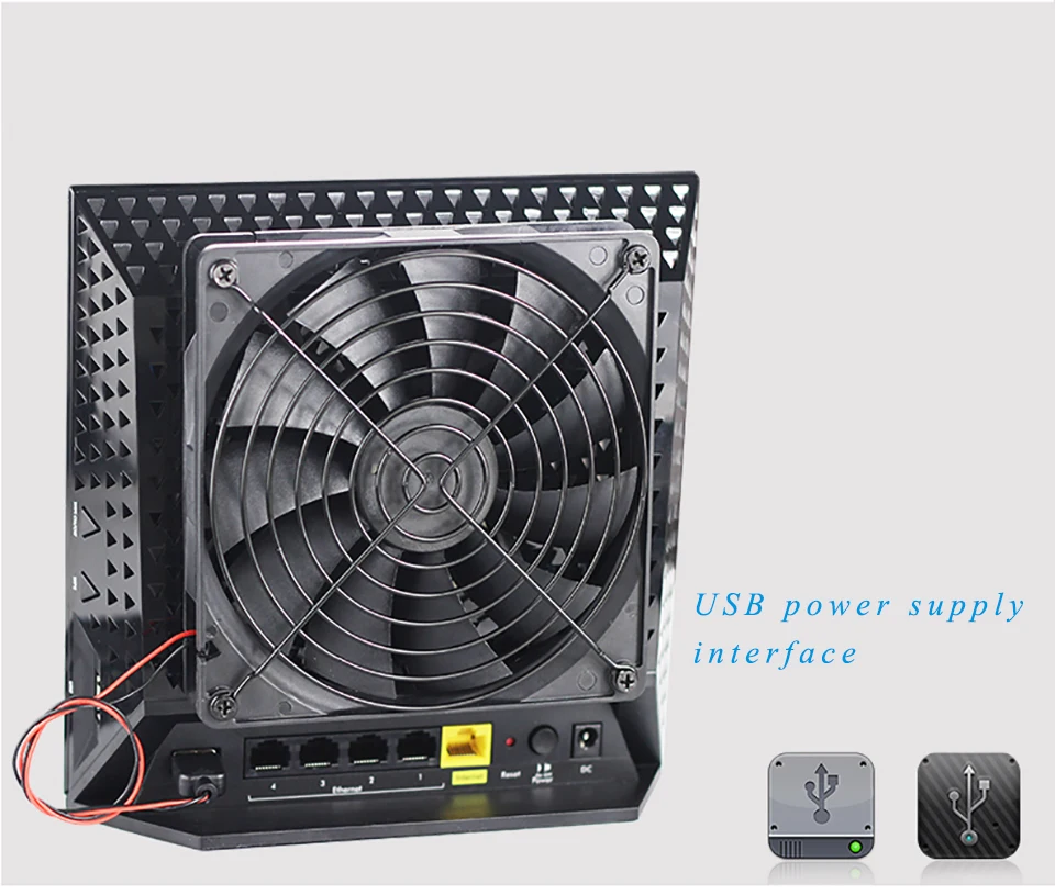 140 мм DC 5 в USB вентилятор охлаждения для netgear R6100/R6200/R6250/R6300V2/EX6200 маршрутизатор радиатор ТВ коробка кулер