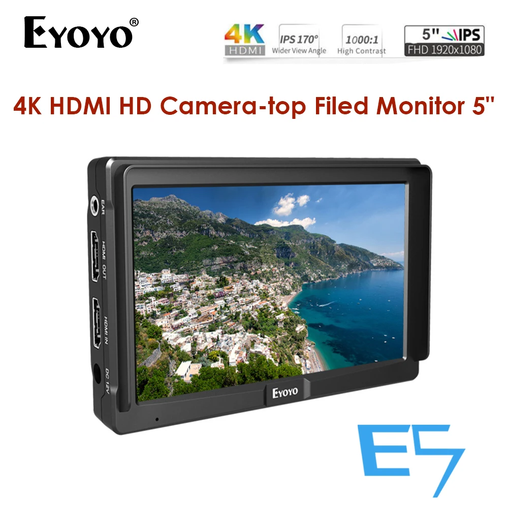 Eyoyo E5 5 дюймов для однообъективной цифровой зеркальной фотокамеры камера монитор