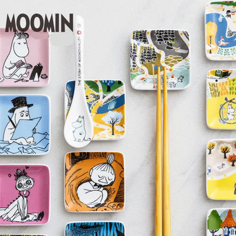 6 шт Муми-троллей табак такимлари плато де Мадера масло блюдо assiette bois porcelana botervloot assiette керамическая тарелка
