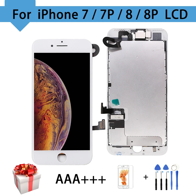 AAA + полный дисплей для iPhone 7 Plus 8 ЖК с дигитайзером в сборе комплект 3D сенсорный