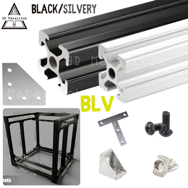 

3D Printer Parts BLV mgn Cube Frame kit & Hardware Kit For DIY CR10 E3D V6 Hotend 3D Printer Z height 365MM