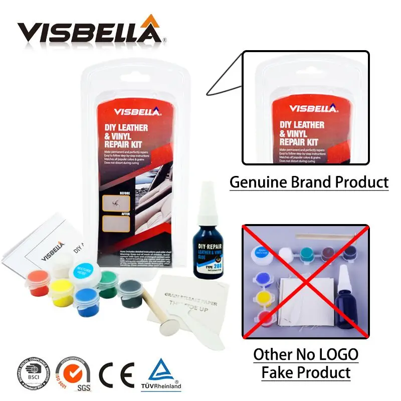 Visbella DIY кожа винил Ремонтный комплект Setadhesive авто на сиденье в машину на диван Пальто Отверстия царапины трещины разрывы с 10 шт. патч герметик