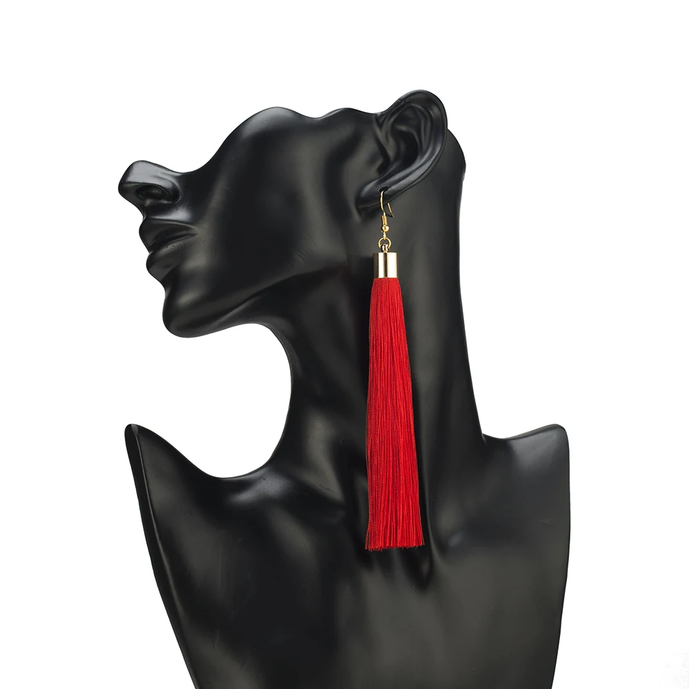 Женские винтажные серьги FAMSHIN с длинной кисточкой 17 цветов подарок|earrings dangle|vintage