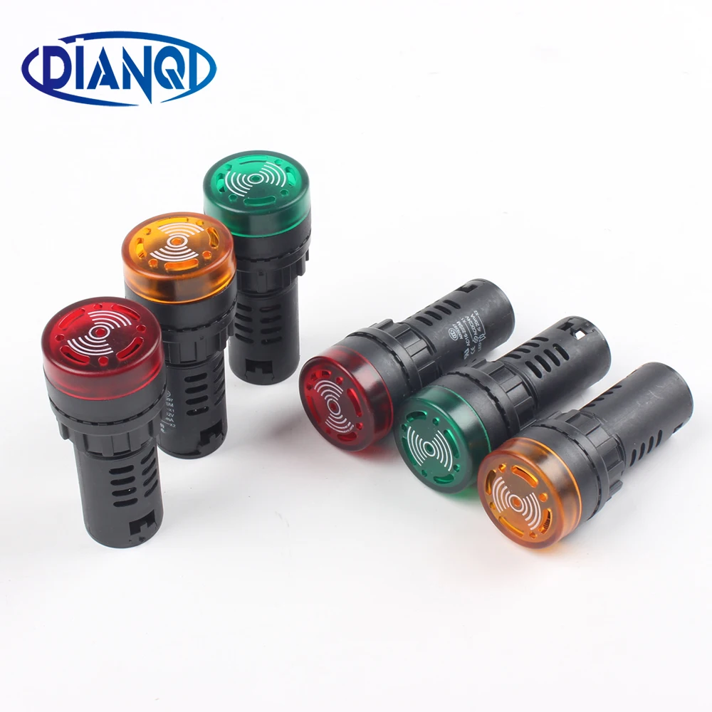 1 шт. Платье для девочек AD16-22SM 12V 24V 220V 22 мм флэш-сигнал светильник красный