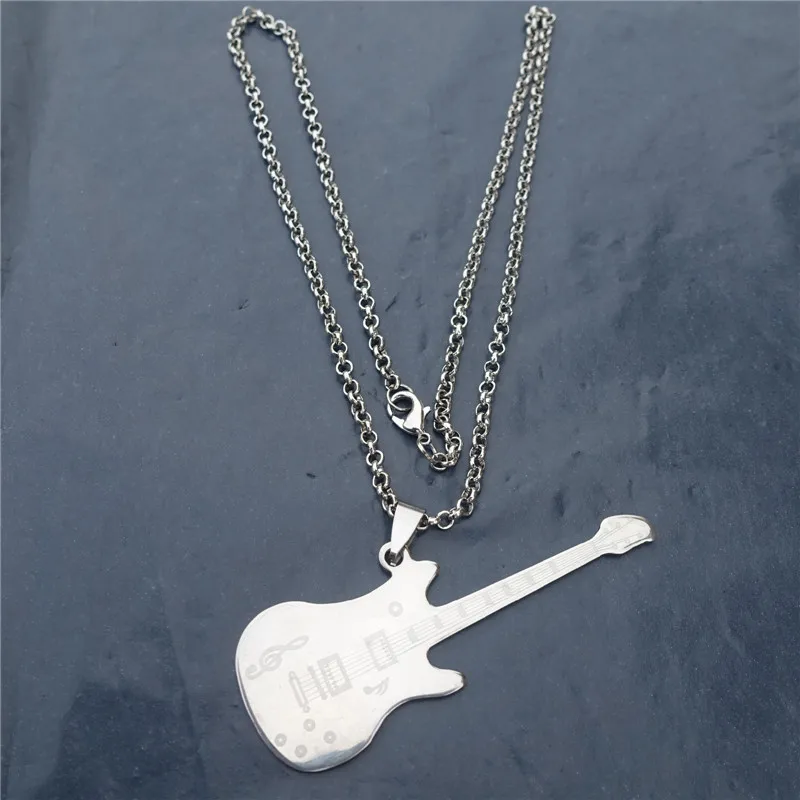 

Мужское кольцо из нержавеющей стали в музыкальном инкрустации с кулоном гитара ювелирные изделия для мужчин подарок