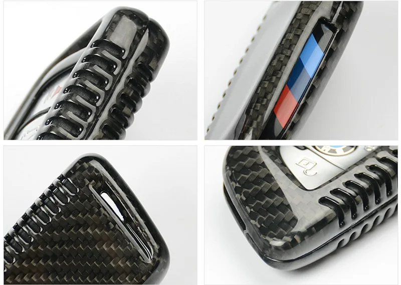 Бесплатная доставка 100% Углеволокно умный чехол для ключей коробка BMW