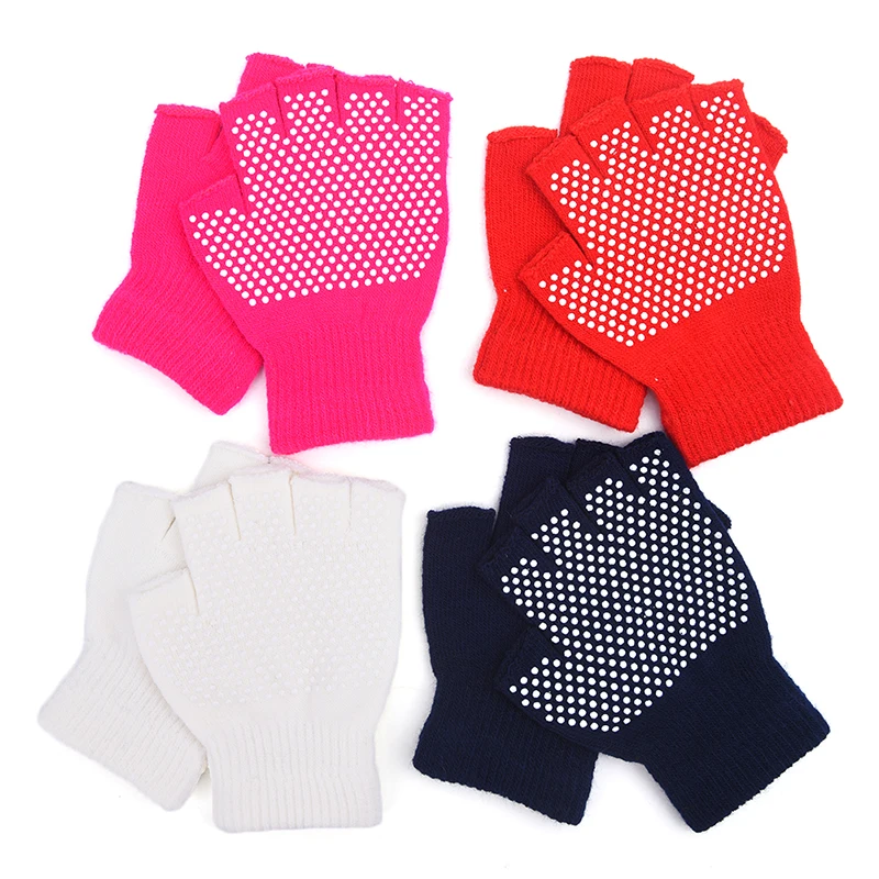 1 пара хлопковые Дышащие Перчатки для фитнеса йоги нескользящие перчатки занятий