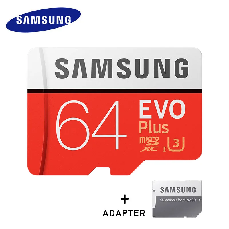 64G 100MBs U3red SAMSUNG micro sd карта 64 Гб класс 10 Microsd 32 Гб 128 Гб карта памяти EVO PLUS C10 TF tarjeta micro sd карта 64G U3U1 для мобильного телефона - Емкость: 64G 100MBs U3red