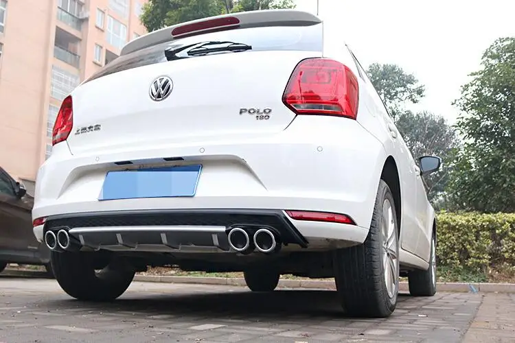 Для- Volkswagen Polo диффузор заднего бампера защитные бамперы Задний Спойлер ABS Материал обвес бампер задняя губка