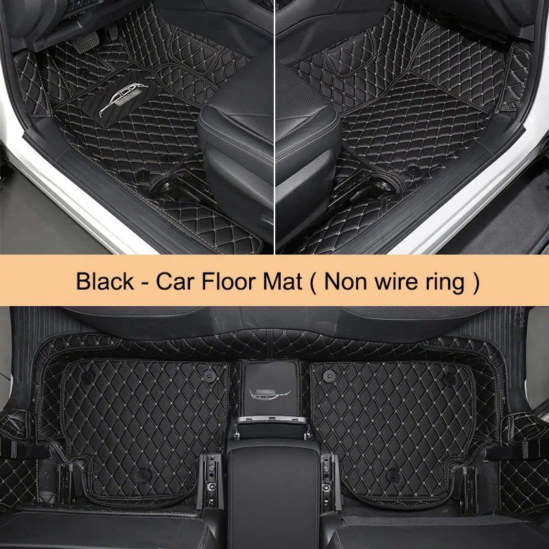 Black No Wire Mat QHCP, микрофибра, кожа, автомобильные коврики, ковер, защита, удлиненный провод, коврик, аксессуары для Subaru Forester, автомобильный стиль - Название цвета: Black No Wire Mat