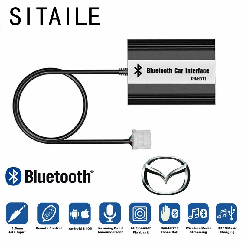 SITAILE автомобильный Bluetooth A2DP MP3 музыкальный плеер адаптер для Mazda 2 3 5 6 MX MPV интерфейс