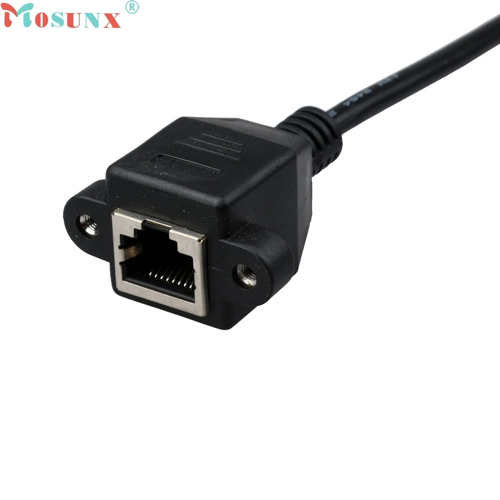 Ecosin2 30 см RJ45 Кабель Штекерный к женскому винт Панель Крепление Ethernet LAN Сетевой