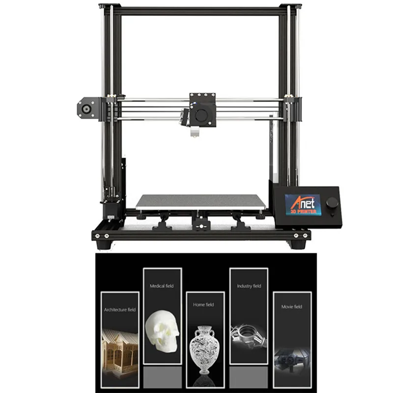 3d принтер 11," x 11,8" x 13," Pro печать большого размера полноцветный DIY Собранный сопло Тепловая кровать