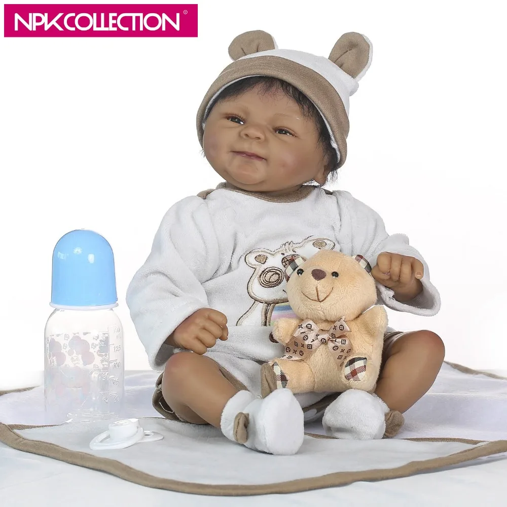 NPK 18 дюймов индийский Стиль винилсиликоновых Reborn Baby Doll Рождественский подарок Bebe
