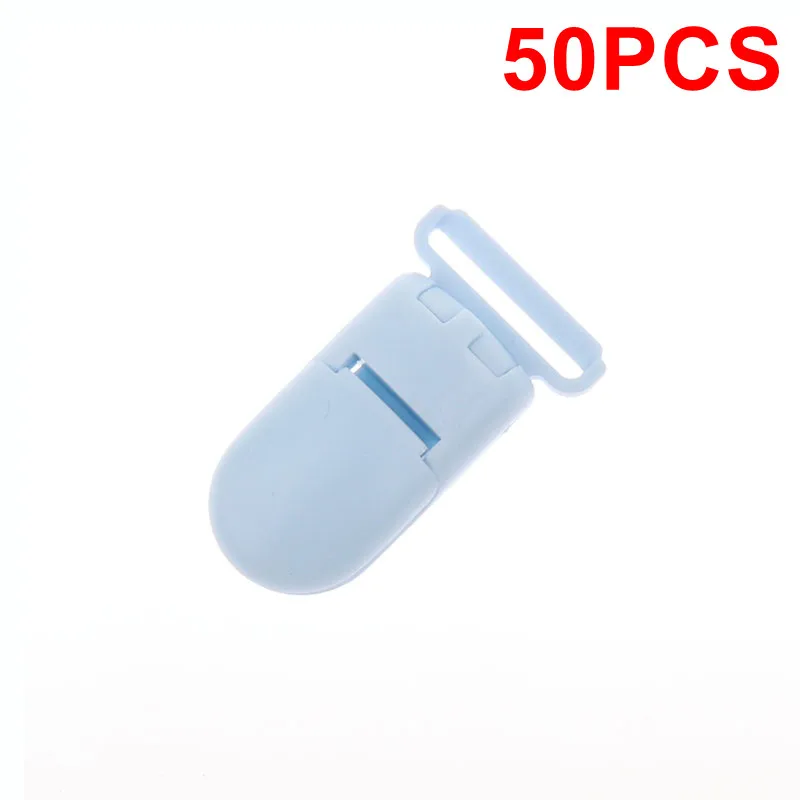 B20 Baby Blue Fkisbox 50 шт. пластиковые детские соски, зажимы для младенцев, пустышка, держатель для соски, аксессуары для новорожденных, Прорезыватель для зубов, украшения Прорезыватель для зубов - Цвет: B20 Baby Blue