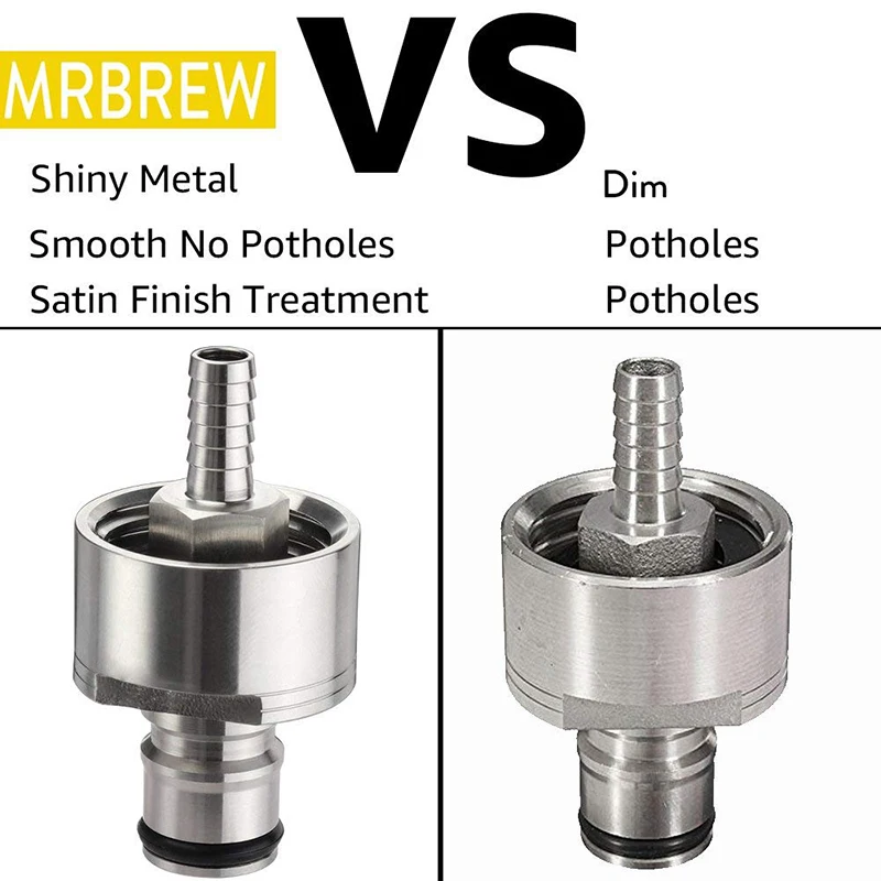 Колпачок из нержавеющей стали для газирования с зазубриной 5/16 дюйма тип шарового
