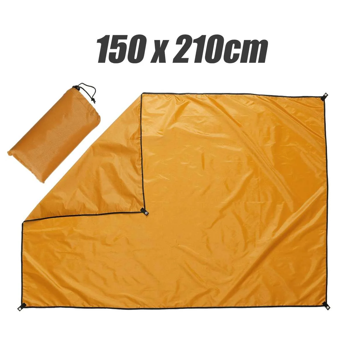 1.5x2.1m Orange PU3000 влагостойкий коврик/тент пляжное укрытие от солнца брезент водонепроницаемый тентовая тень ультралегкий УФ Сад тент навес солнцезащитный тент открытый - Цвет: 1.5x2.1m Orange