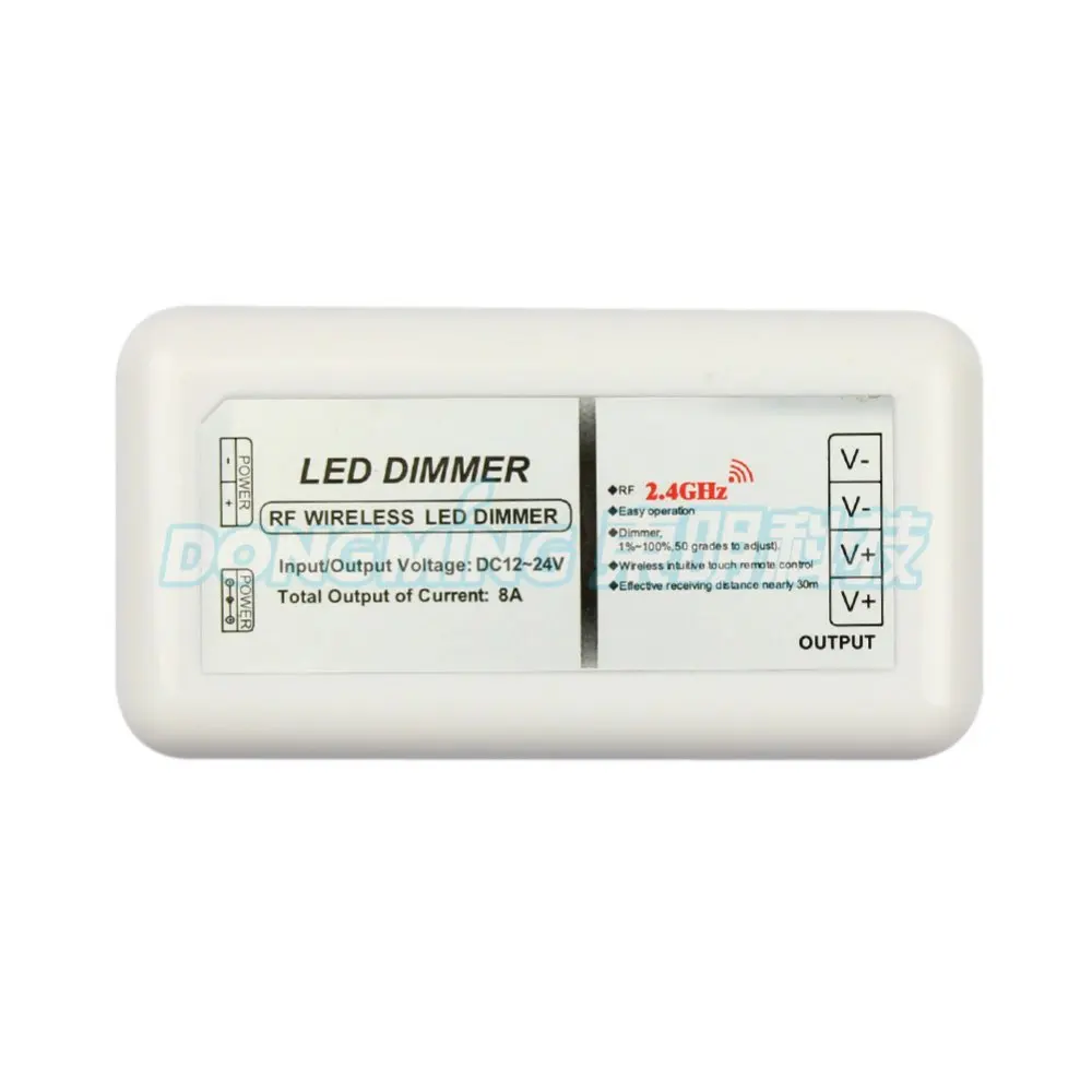 Hot sale 2.4G LED Dimmer 12V/24V RF Wireless Remote controller 192Watt for RGB Strip led dimmer free shipping | Лампы и освещение
