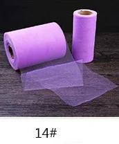 1 ролл суши DIY Красочные 6 дюймов 25 100 ярдов Тюль семья вечерние на день рождения Свадебная вечеринка юбка для стола Украшение вязальная пряжа с юбкой-пачкой в рулоне - Цвет: 180057-14