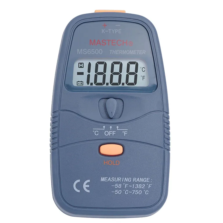 Цифровой Термометр MASTECH MS6500 31/2 K type с ЖК дисплеем измеритель температуры