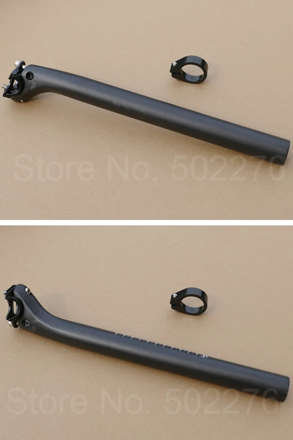 Full Carbon Fiber Matt Seatpost + Seat Post Clamp for MTB Road Bicycle 27.2mm 31.6mm 350mm 400mm | Спорт и развлечения