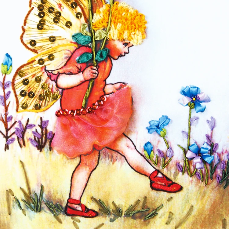 Новое прибытие незавершенные ленты вышивка цветок картины наборы ручной работы