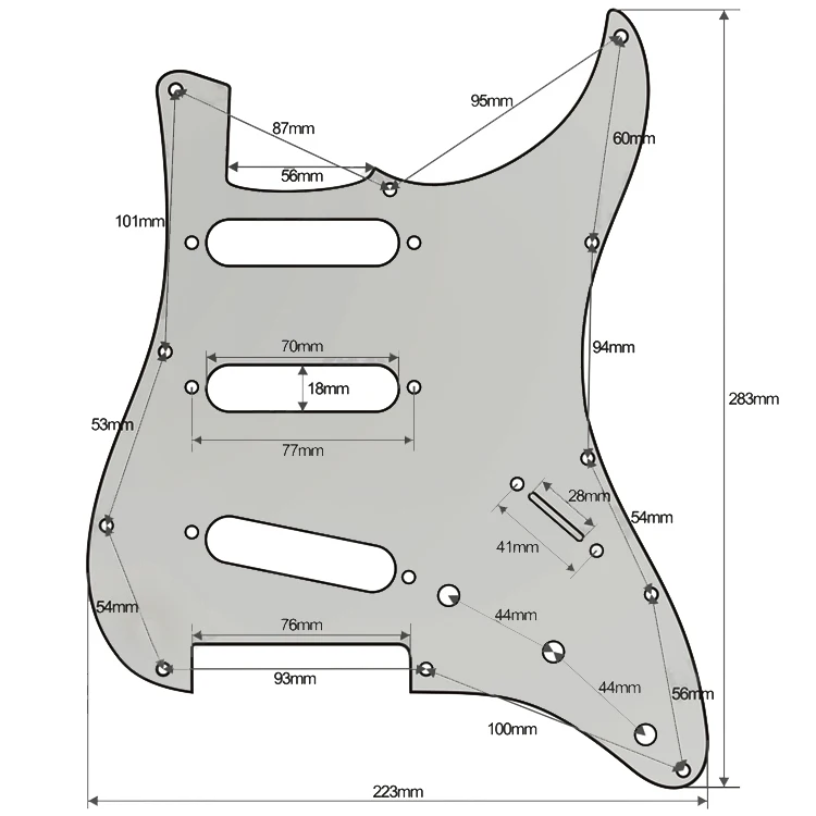 

Free shipping!4Ply 11 screw Holes SSS pearl FD Strat ST Style electric Guitar Pickguard DIY/replacement (9 Pearl Colors option)