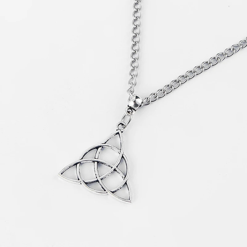 1PCS Abstract Keltic Knot Triangle Pagan Charm Pendant Link Chain Necklace Choker | Украшения и аксессуары