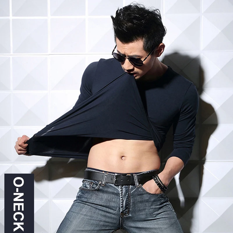 2017 брендовая футболка Для мужчин Новинка весны! Модное платье с О-образным