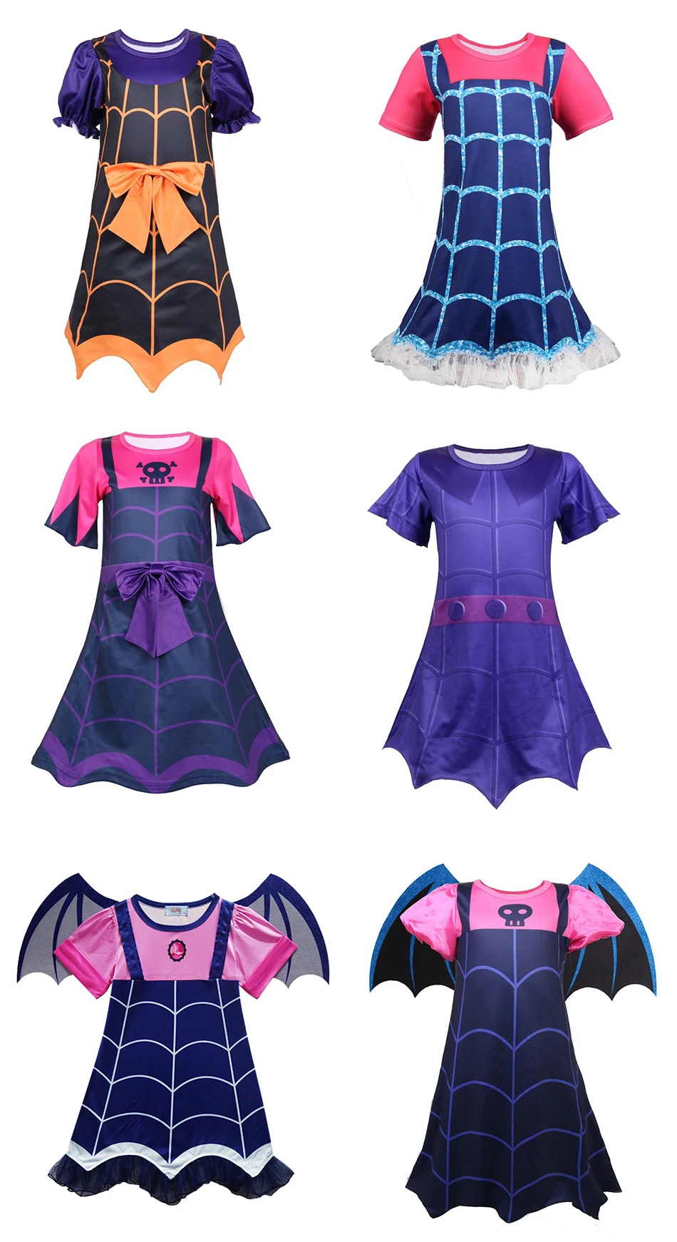 Одежда для девочек Vampirina костюм вампира Косплэй Детские платья для вечеринки на Хэллоуин; Карнавальный костюм для детей модные вечерние платья для девочек; уличная одежда