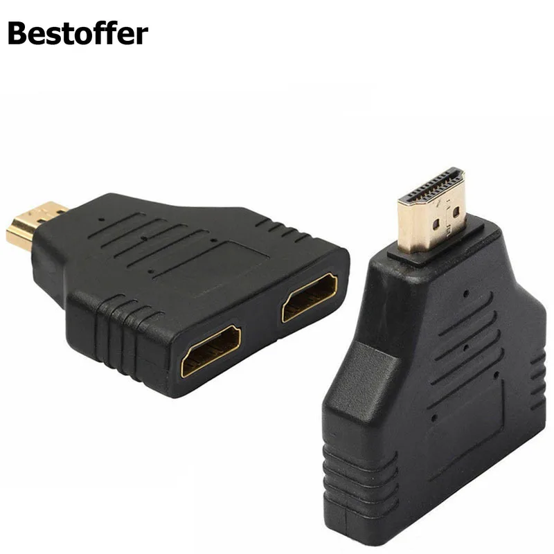 HDMI порт папа 2 Женский 1 в Out сплиттер кабель адаптер конвертер|Кабели HDMI| |