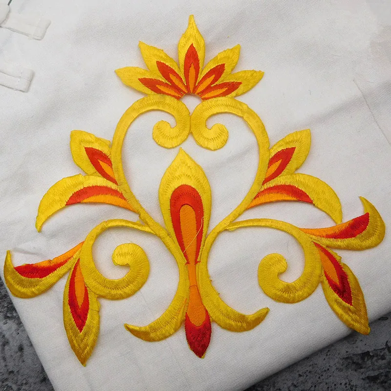 1pc 24.5X22cm Ethnic Embroidery Cloth Sticking Dance National Decoration Decal Patch Performance Garment Accessory Lace | Дом и сад