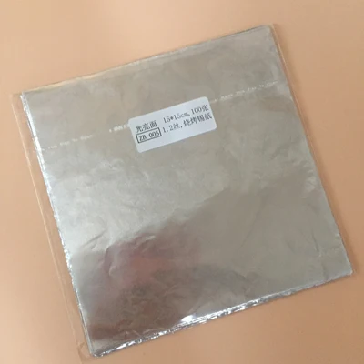 silver 15 см гладкая проверка олова фольга оберточная бумага мифологический пакет инструменты для приготовления помадки формы для шоколада украшения конфет - Цвет: silver