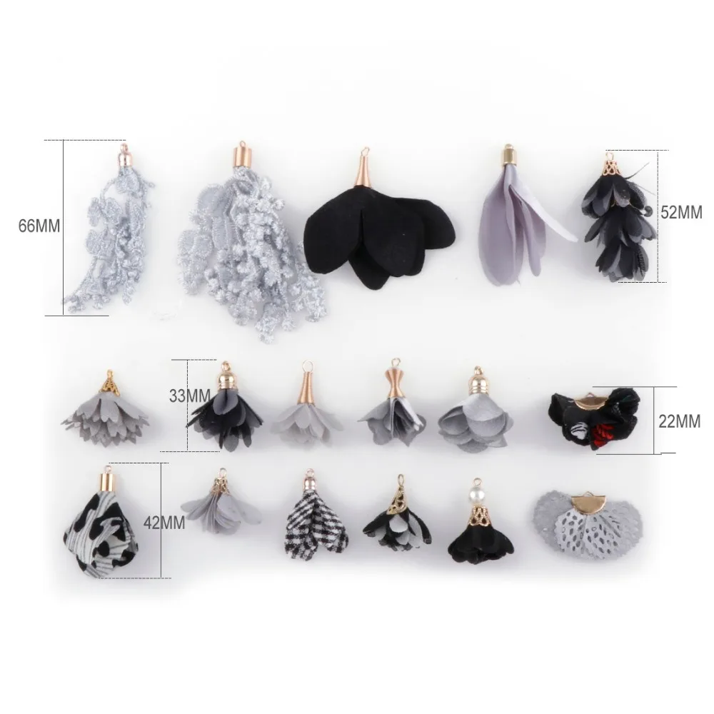 1 упаковка цветных шелковых кисточек в форме цветка для макраме сделай сам