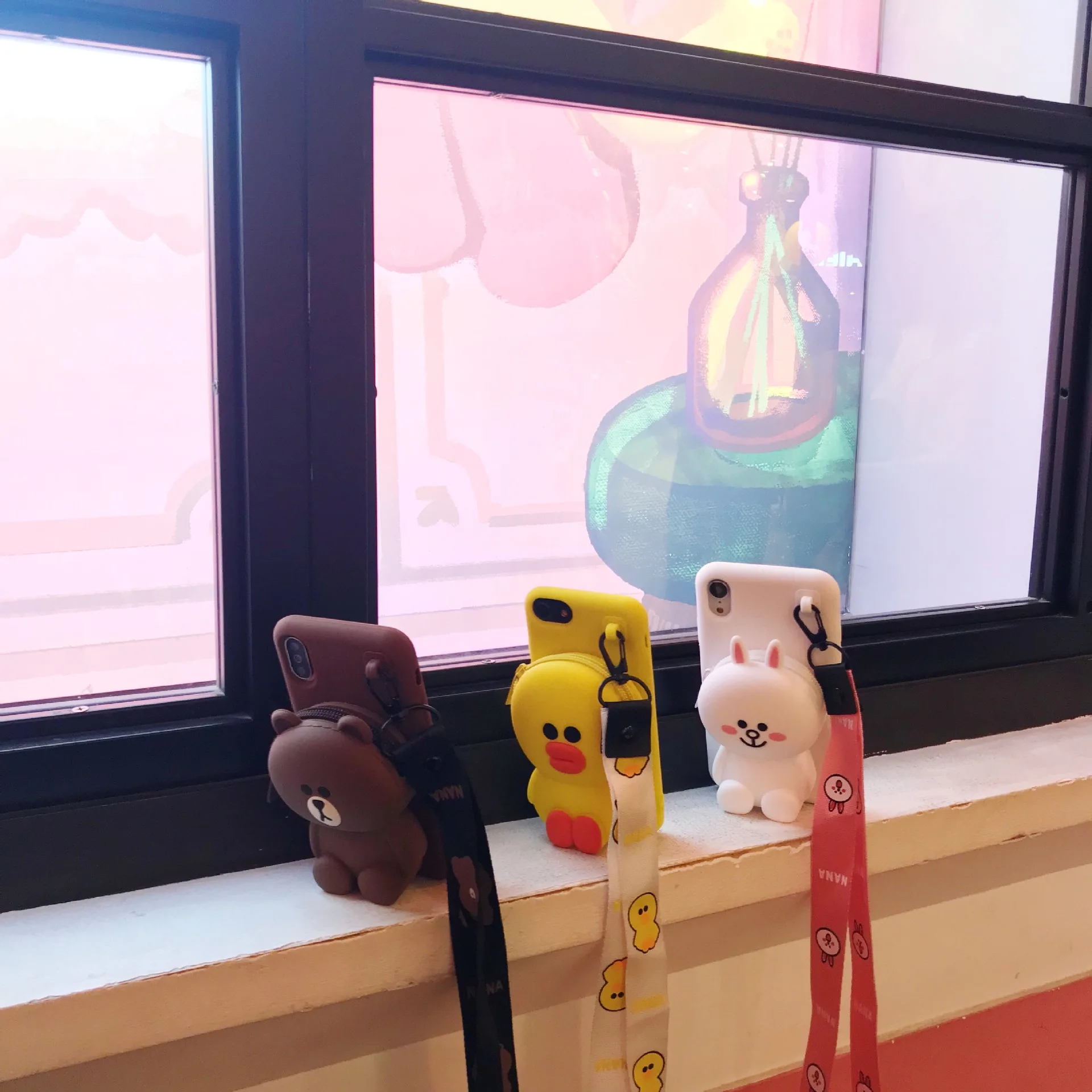 Милый мультфильм 3D Медведь утка кошелек чехол для телефона для iPhone X XR XS Max 7 8 Plus Мягкий силиконовый чехол для Apple 6 6S Plus кролик Капа