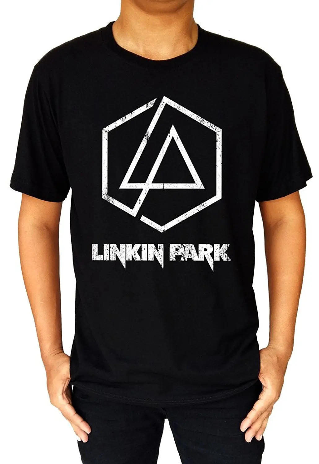 Linkin Park Новинка 2017 года шестиугольник логотип Для мужчин футболка | Мужская одежда