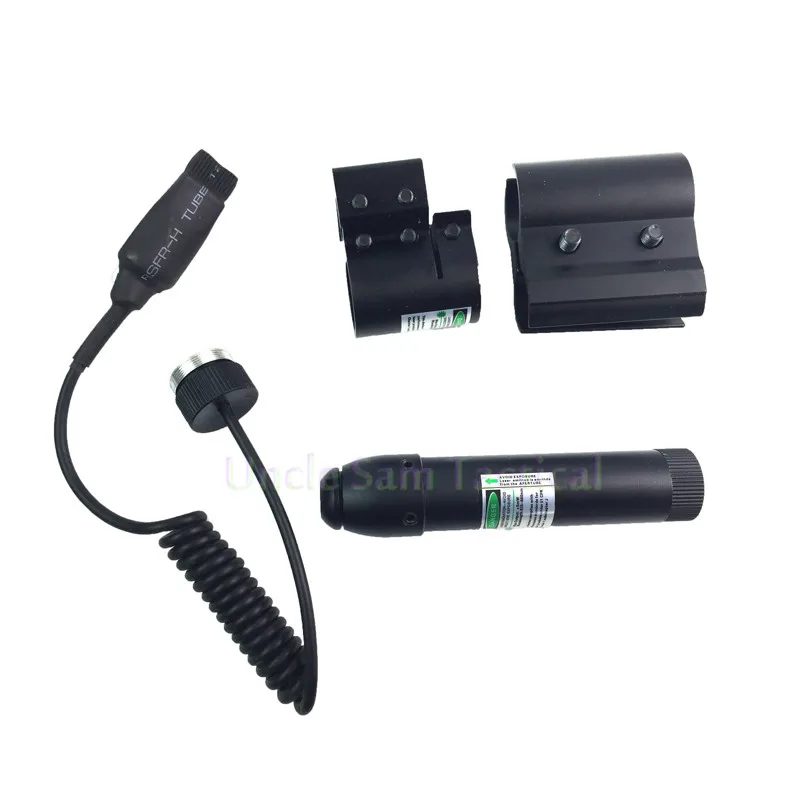 

Tactical Green Red Dot Laser Sight Rifle Hunting Gun Scope Rail & Barrel Pressure Switch Mount 20mm With Laser Mount