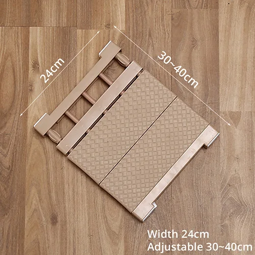 24Begie-30-40cm Шкаф перегородка держатель для хранения вешалка для шкафа Регулируемый многослойный Органайзер Полка Ванная комната держатель кухня отдельный каркас - Цвет: 24Begie-30-40cm