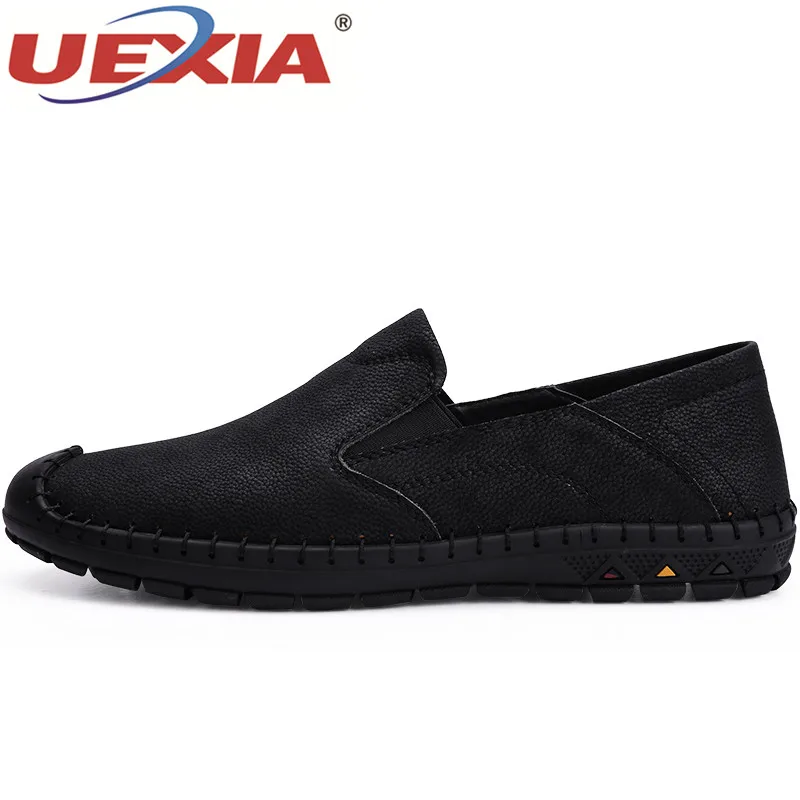 UEXIA Brand Fashion New Spring Autumn Men Leather Shoes Comfortable Slip-On Loafers Casual Flats Moccasins | Обувь