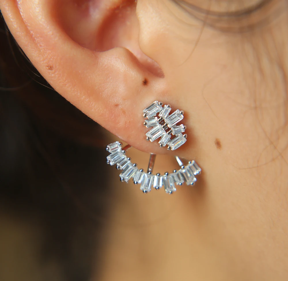 Женские серьги гвоздики с фианитами ААА летние 2017|women earrings|women fashion earringsearrings |