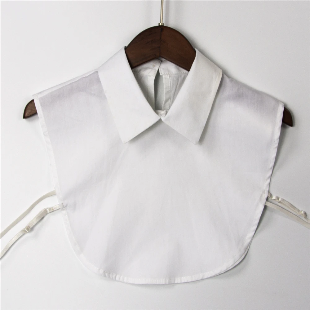 Новый осенний белый нагрудник со съемными воротниками женская блузка с